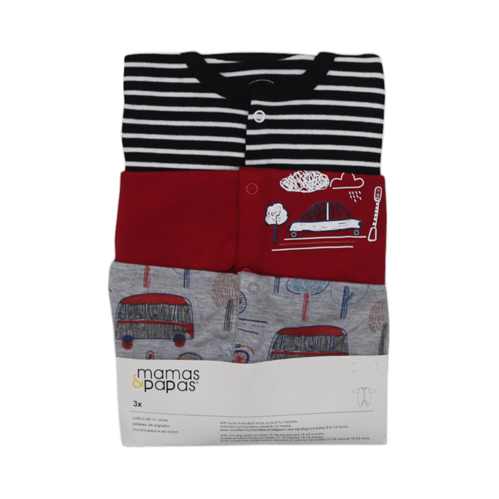 BOYS L/S 3PC SLEEP SUIT M & P MDW-23 3-6M MP01