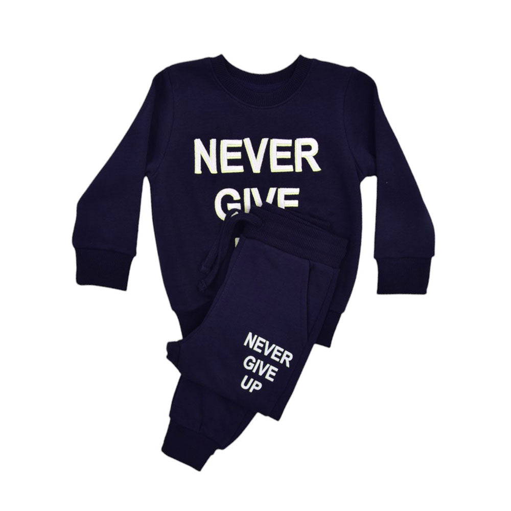 BOYS L/S 2PC TRACK SUIT HOP & ROLL NAVY MZW-23 2-3 YEAR BT20