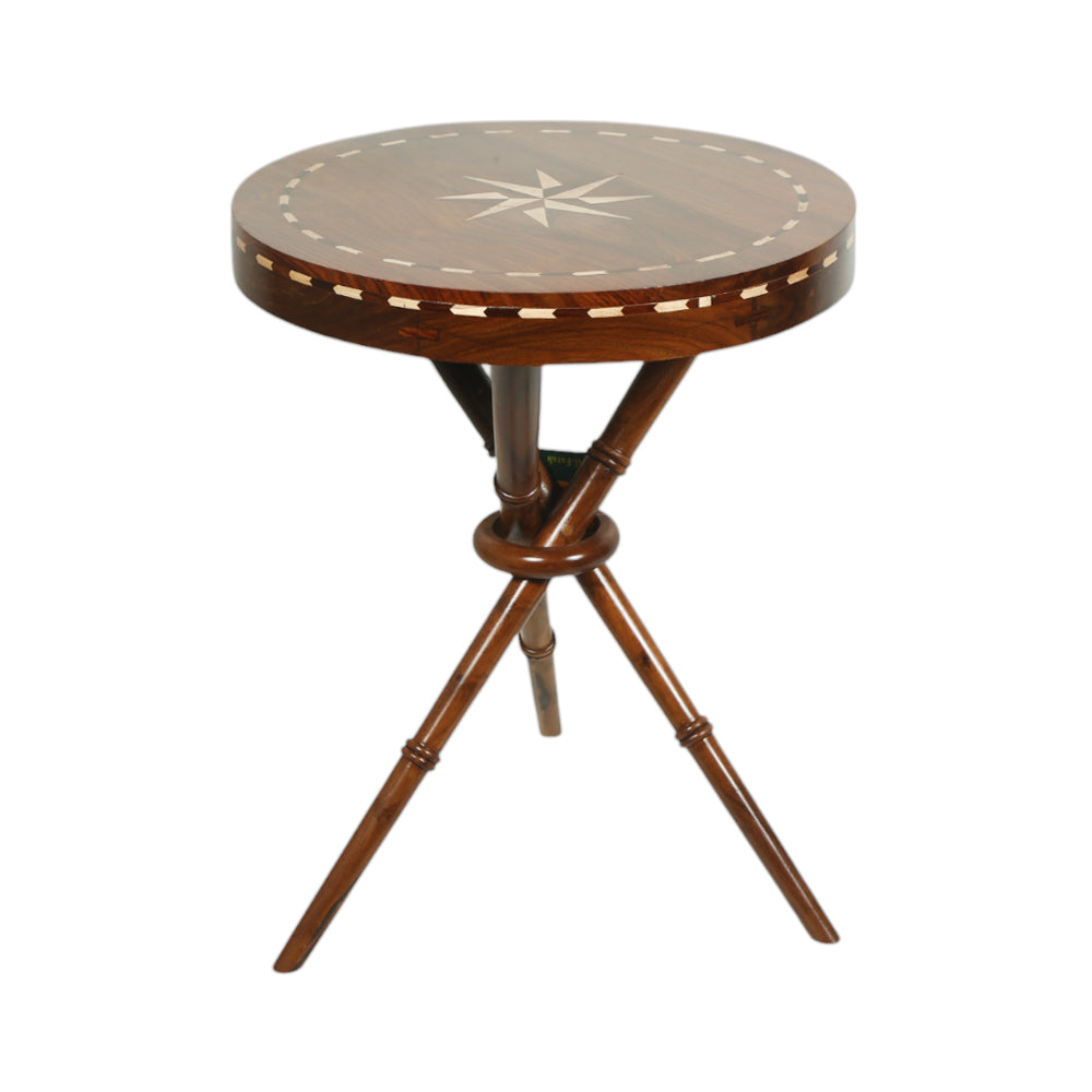 WOODEN TABLE ROUND SOLID-1