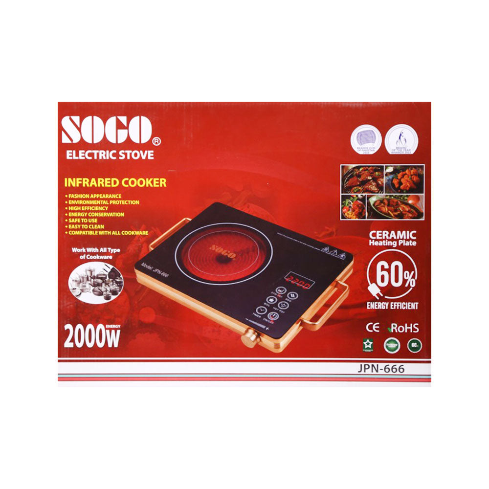 SOGO ELECTRIC CERAMIC INFRARED COOKER JPN-666 GOLD