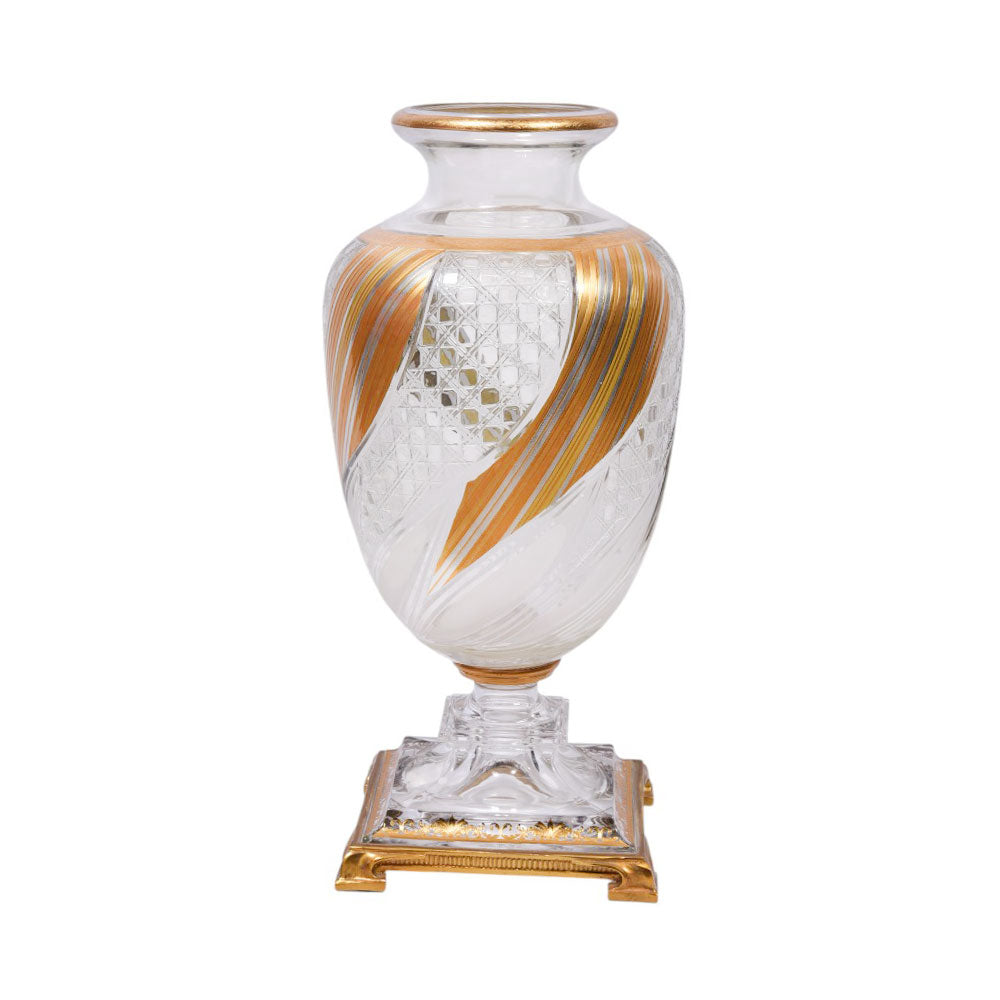 VASE CRYSTAL BRASS IR E9-J22037-3 JSB07-20