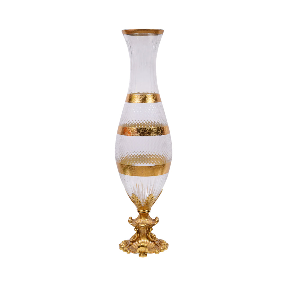 VASE CRYSTAL BRASS IR E9-V1152-1 JSA08-20