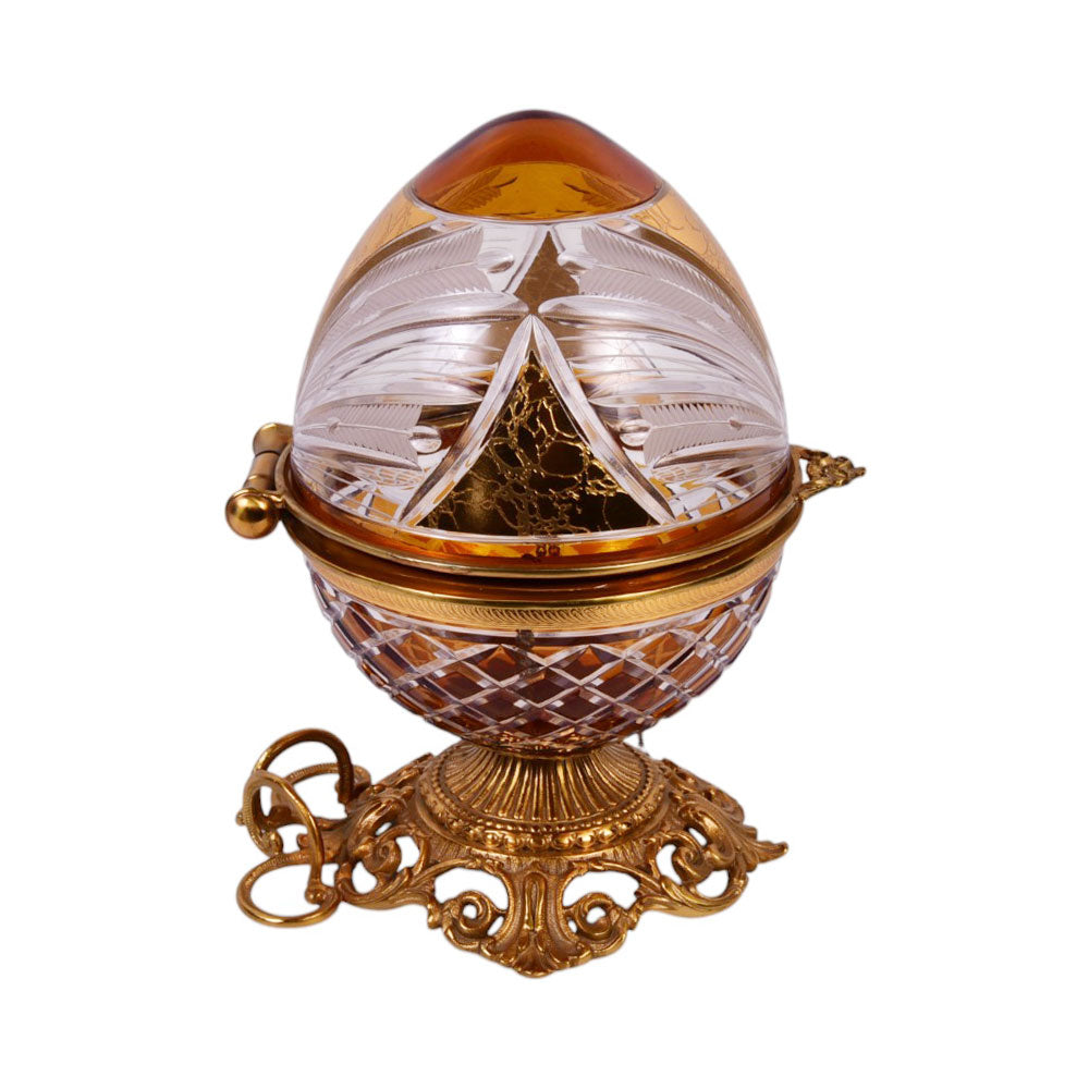 BOWL CANDY CRYSTAL BRASS IR E7-C26014-1 JSA05-A19