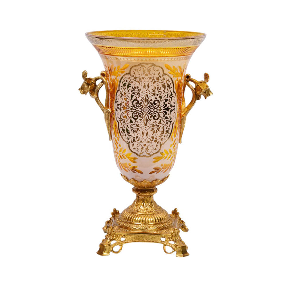 VASE CRYSTAL BRASS IR H7-51021 J303-2-H13/A25