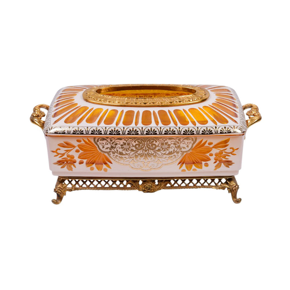 TISSUE BOX CRYSTAL BRASS IR H-C19-6018 J303-2-H13/A25