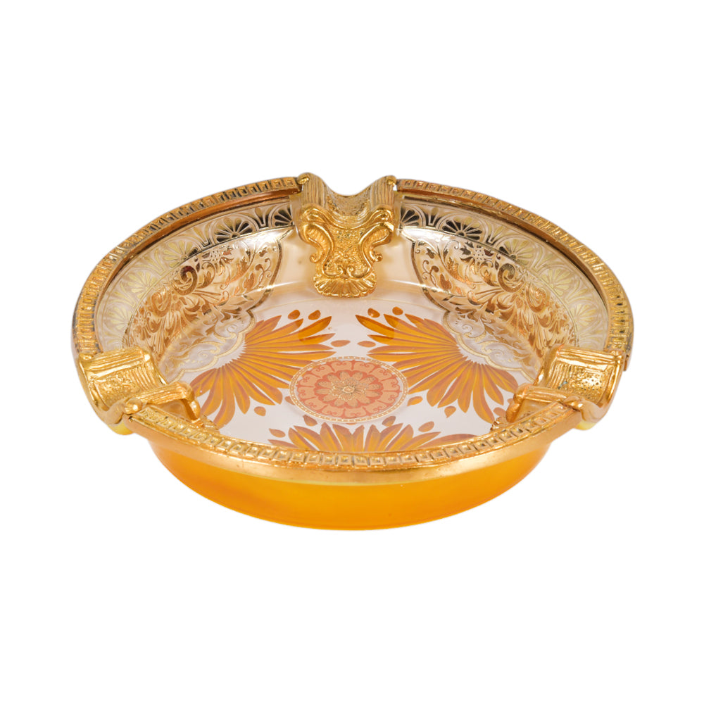 ASHTRAY CRYSTAL BRASS IR H-P09-5007 J303-2-H13/A25