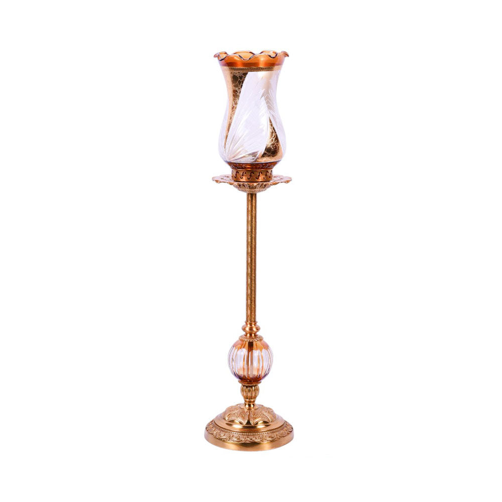 CANDLE STAND CRYSTAL BRASS IR XC-024 JSA05-A19