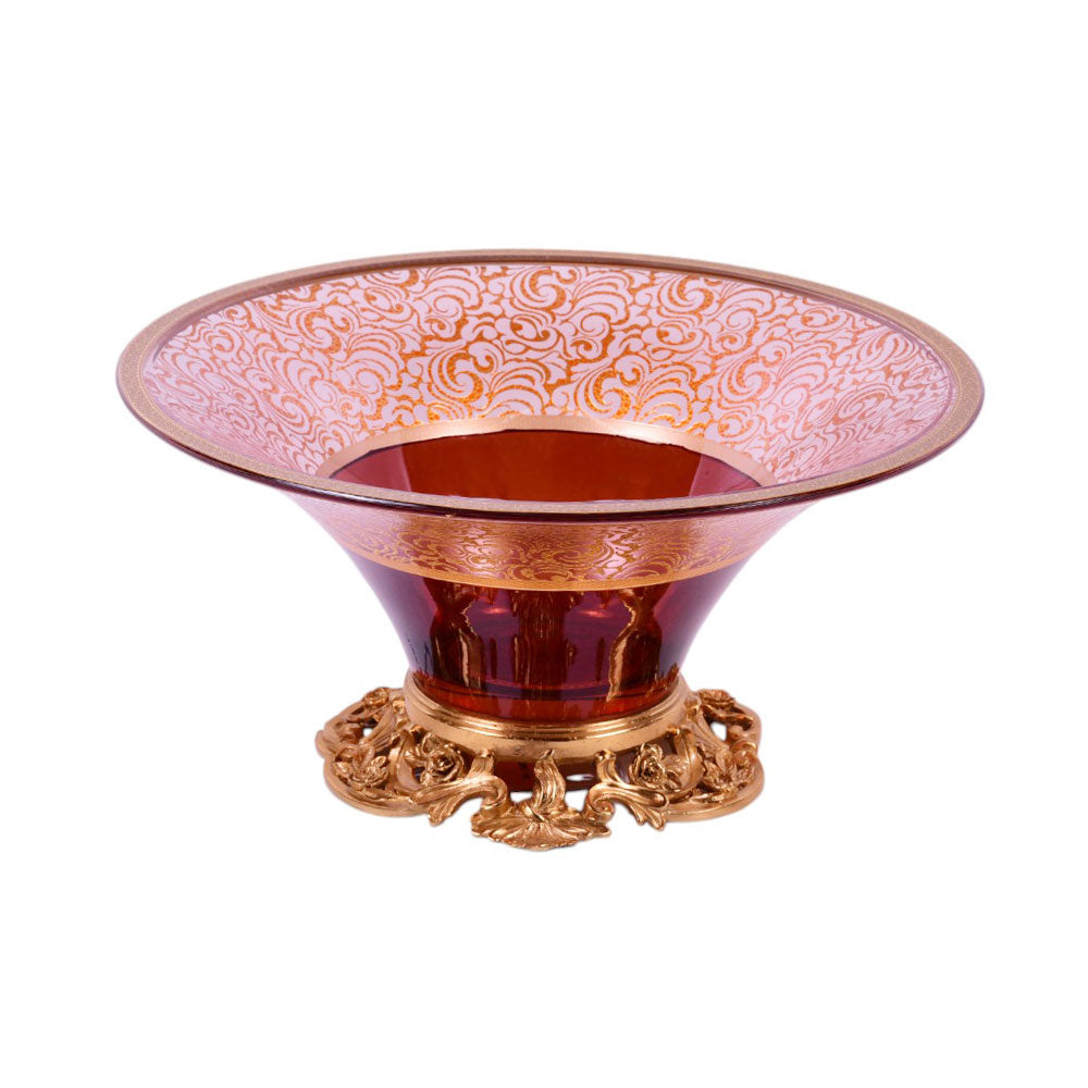 BOWL CRYSTAL BRASS IR E8-B3003-3 JS101-D18-4