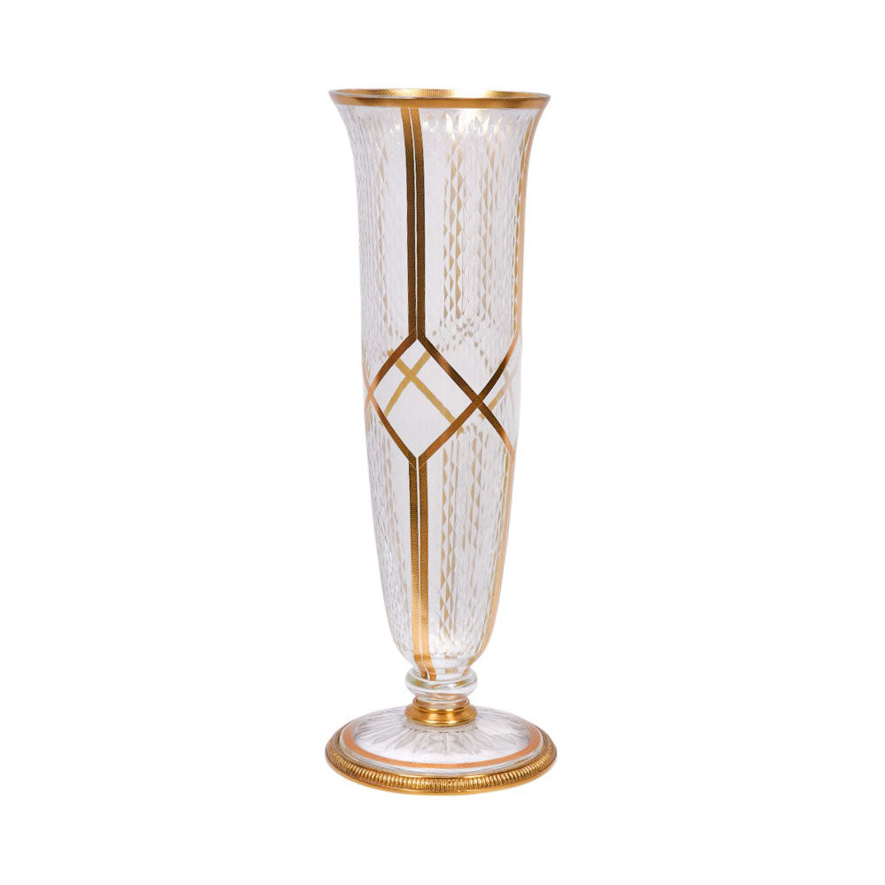 VASE CRYSTAL BRASS IR E9-V1144-1 JSA09-20