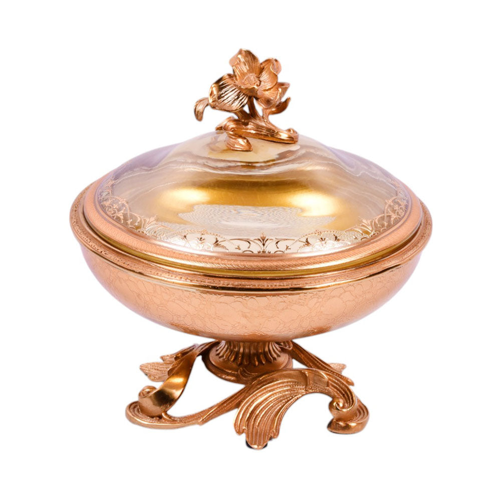 BOWL CANDY CRYSTAL BRASS IR E8-J5015-1 JSL106A-A01