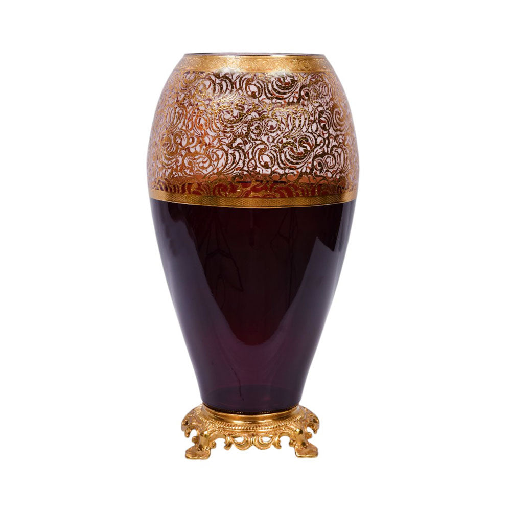 VASE CRYSTAL BRASS IR E8-V1027M-3 JS101-D18-4