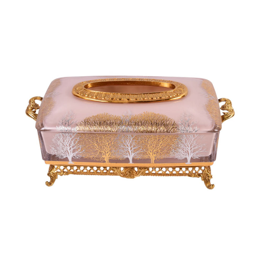 TISSUE BOX CRYSTAL BRASS IR H-C19-6018 PJS15-HBW06