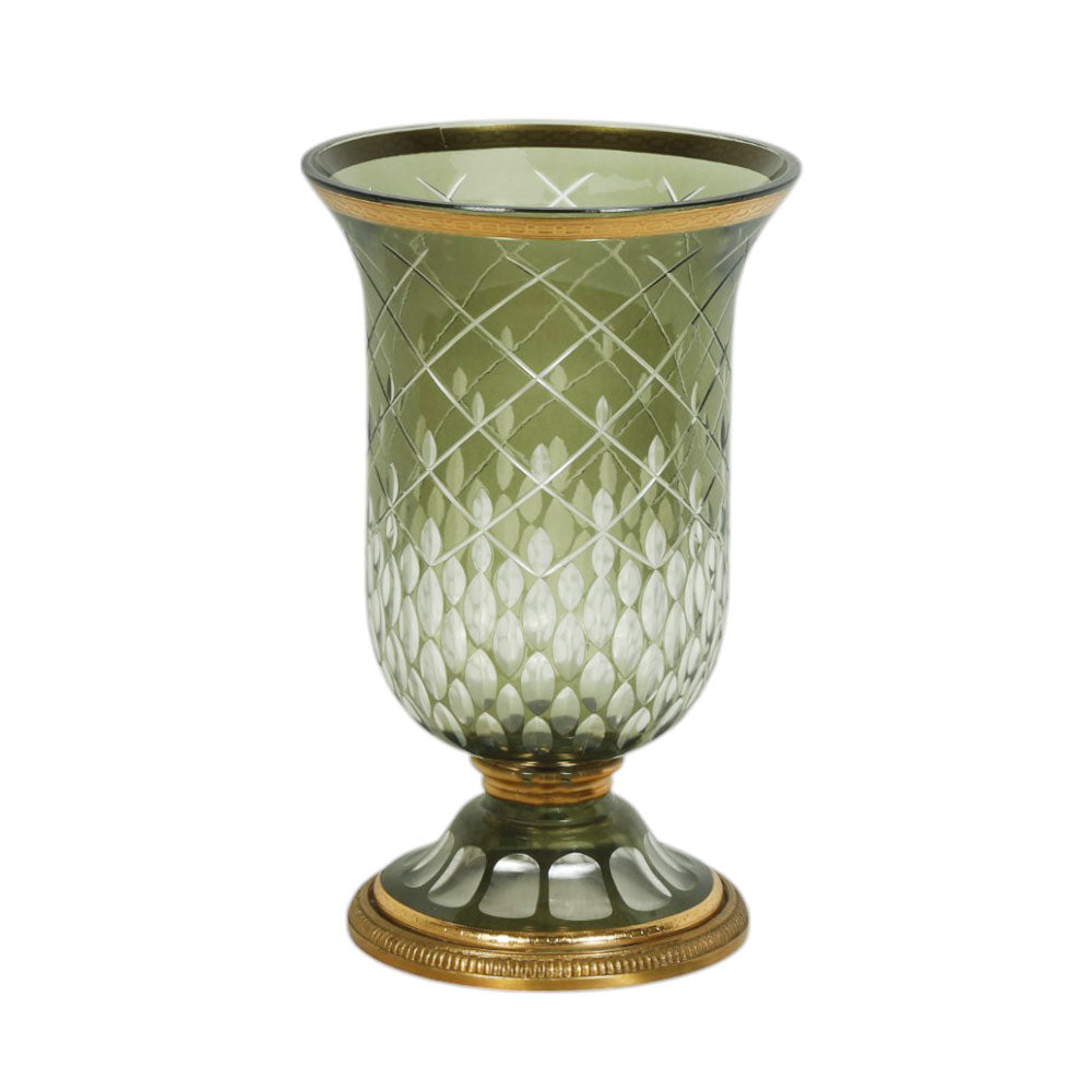 VASE CRYSTAL BRASS IR E9-C6014-1 JSC23-837