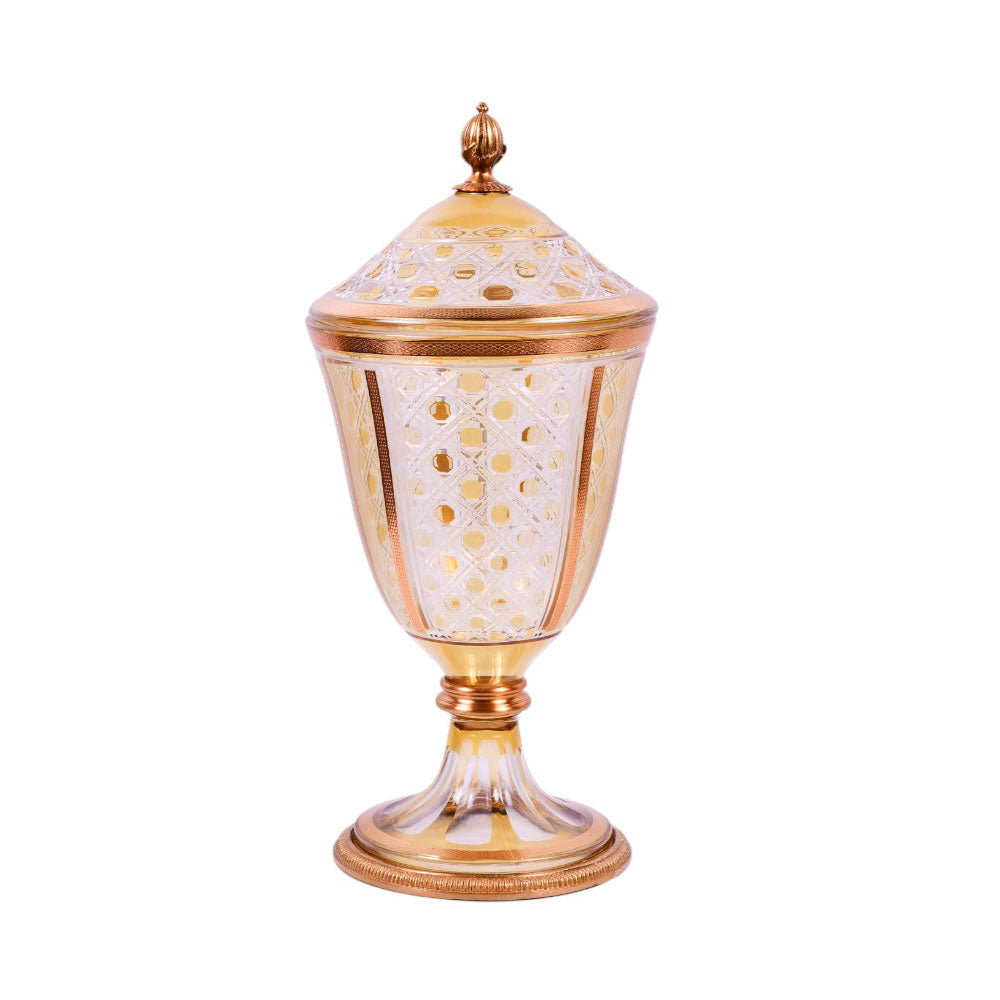 BOWL CANDY CRYSTAL BRASS IR E9-J2048-1 JSB11-26