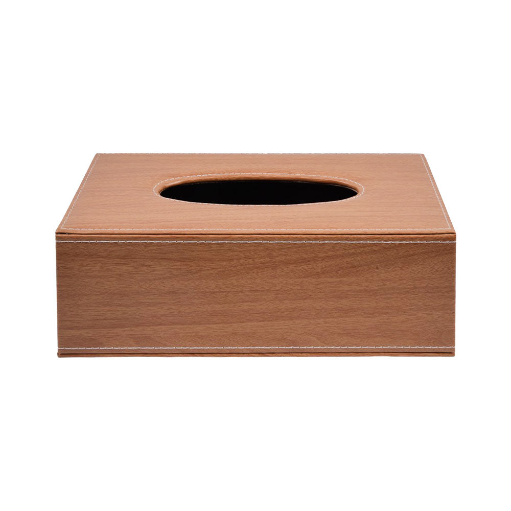 TISSUE BOX LEATHER WOOD TEXTURE 852