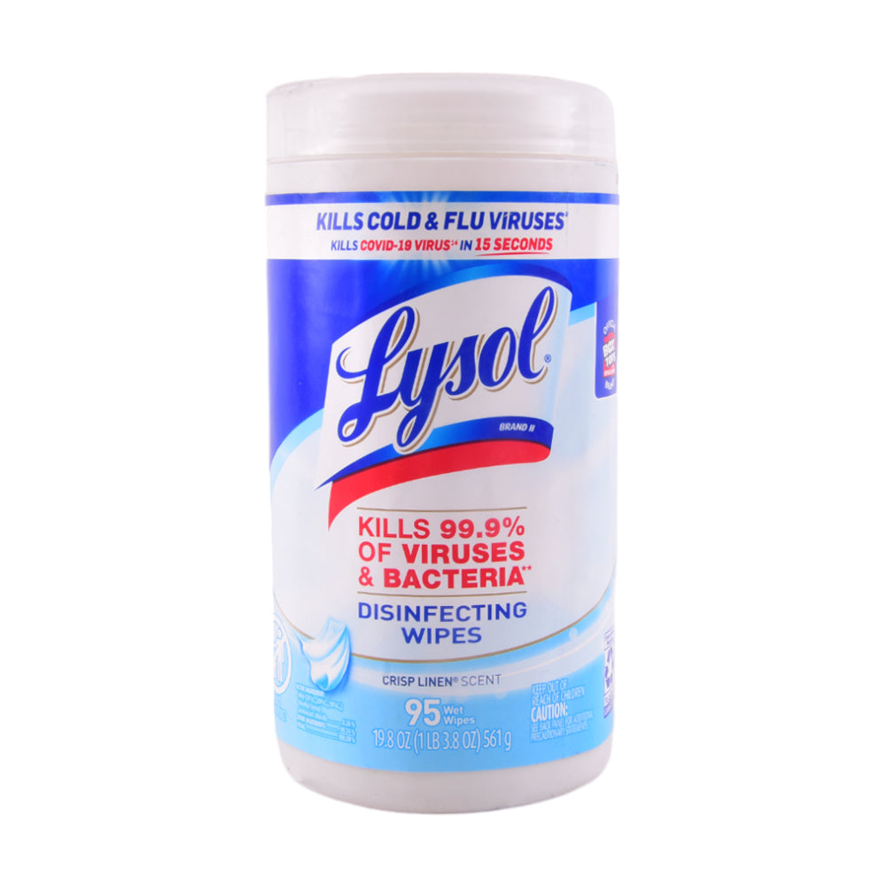 LYSOL DISINFECTING 95 WIPES CRISP LINEN 561 GM