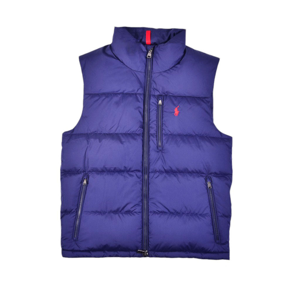 RL MEN S/L PUFFER JACKET 163005 NVY (S) (IR.W)