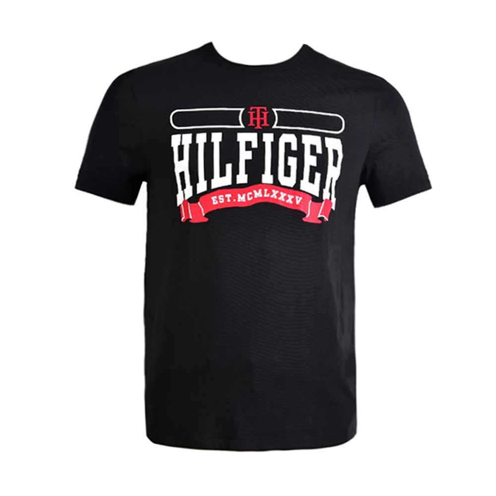 TH MEN S/S R.NECK SHIRT 78JA4779001 BLK M (IR.S)