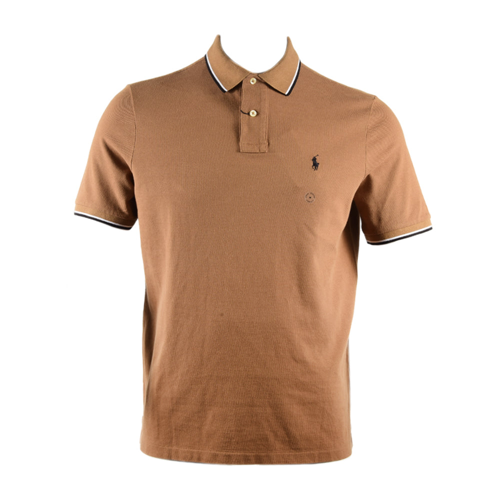 RL MEN S/S POLO SHIRT 275031 BRN M (IR.S)