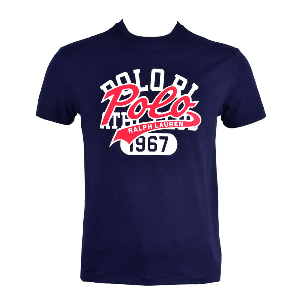 RL MEN S/S R.NECK SHIRT 152004 NVY S (IR.S)