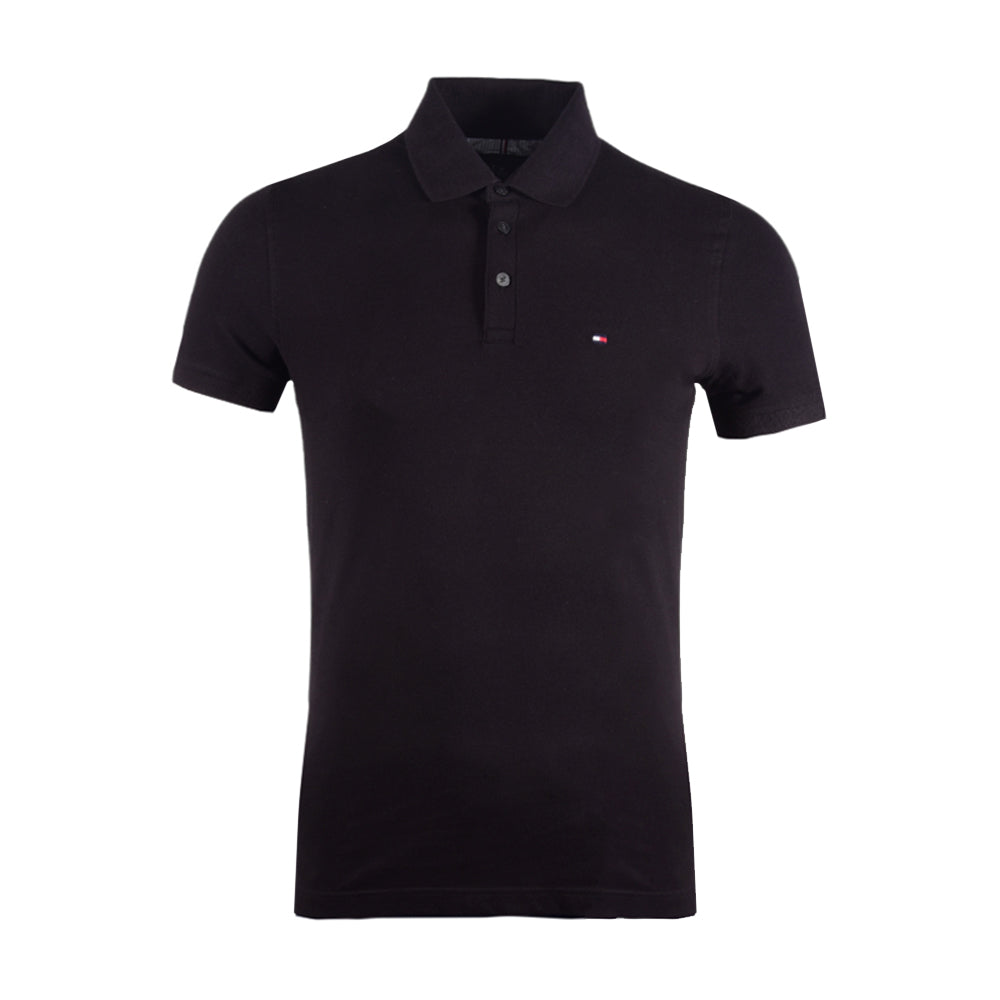TH MEN S/S POLO SHIRT 78J0043-035 BLK M (IR.S)