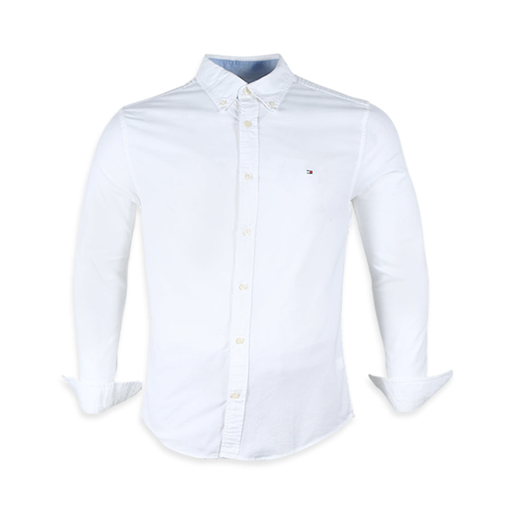 TH MEN L/S B-DOWN SHIRT 78J3902-110 WHT M (IR.S)