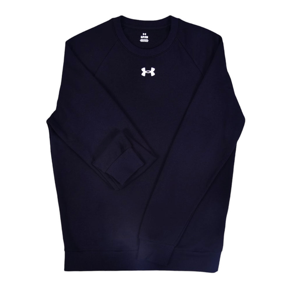 UA MEN L/S FLEECE SEAT SHIRT 1379755-001 BLK S (IRW)