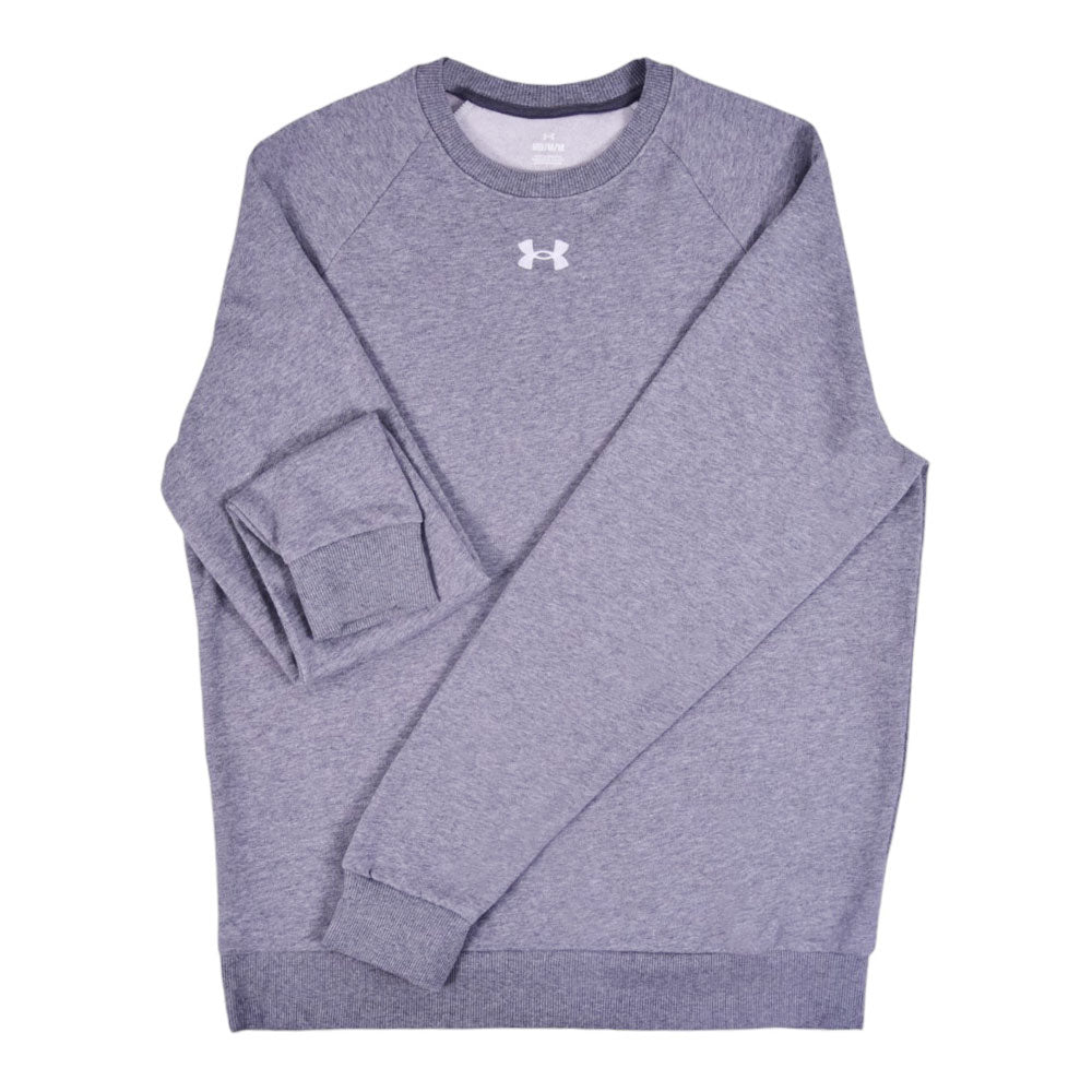 UA MEN L/S FLEECE SEAT SHIRT 1379755-025 GRY M (IRW)