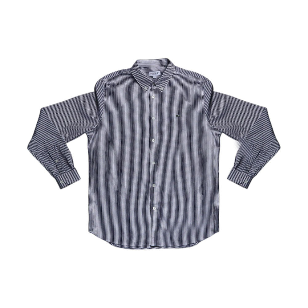 LAC MEN L/S BUTTONDOWN SHIRT CH2936-522 WHT/NVY L (IRS)