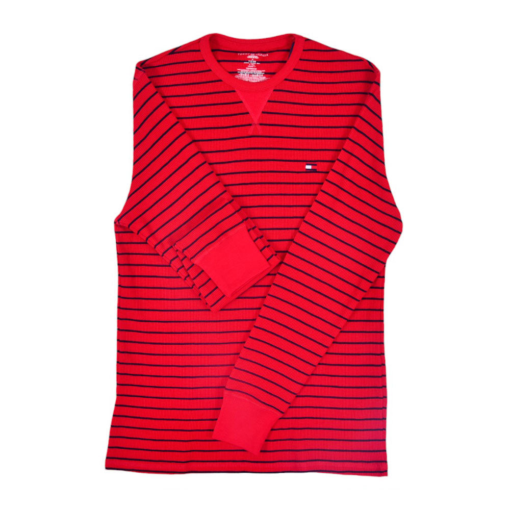 TH MEN L/S R-NECK SHIRT 09T4224624 RED M (IRW)