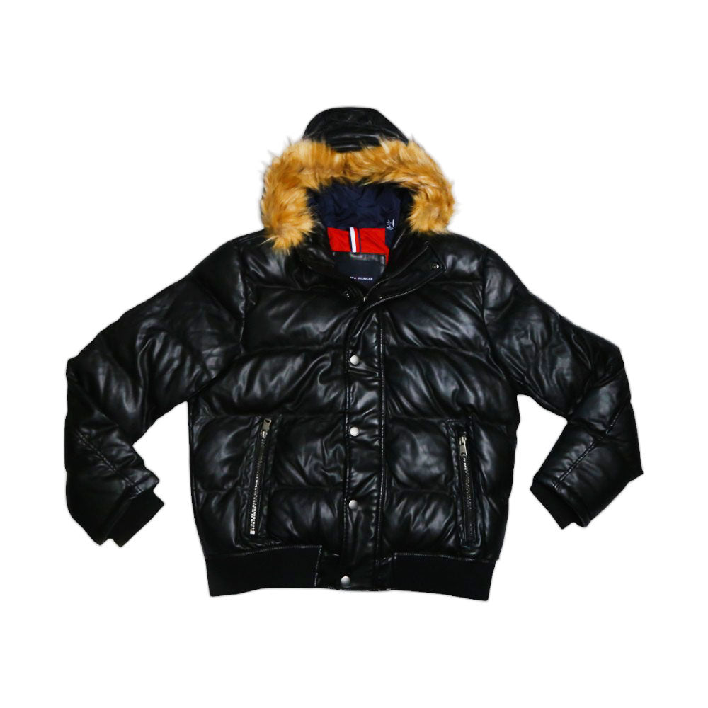 TH.MEN L/S BOMBER LEATHER JACKET 150AU263 BLK L (IRW)