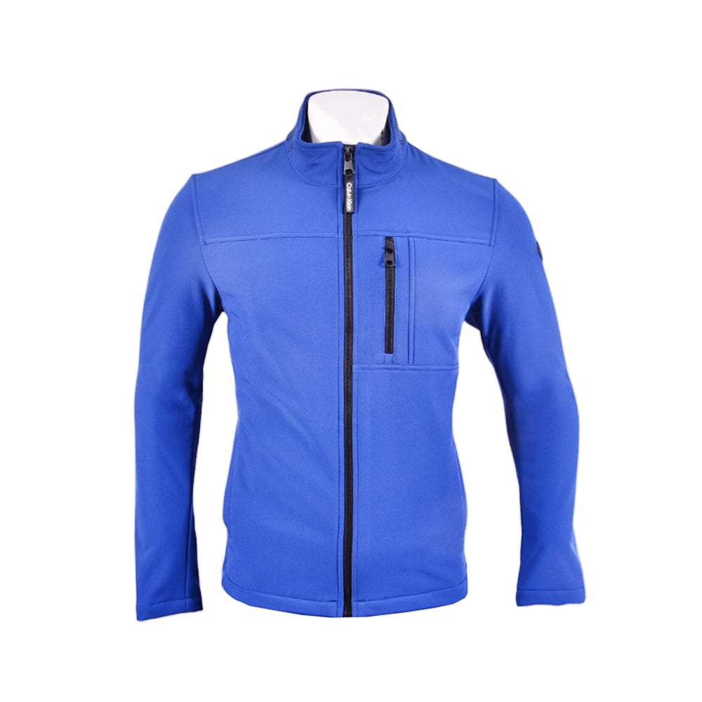 CK MEN L/S SOFT SHELL FLEECE JACKET CM903910 BLU S (IRW)