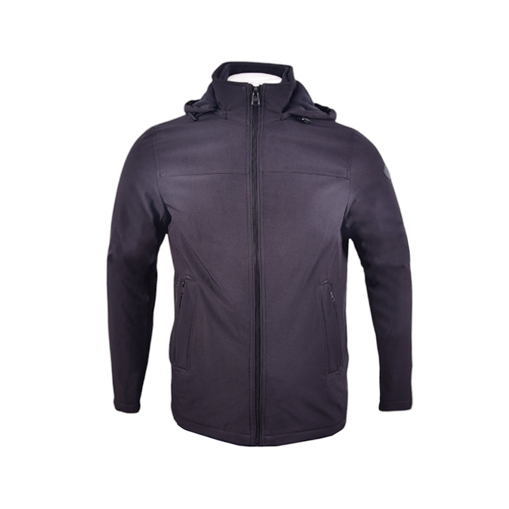 CK MEN L/S SOFT SHELL JACKET W-HOOD CM024493 BLK S (IRW)