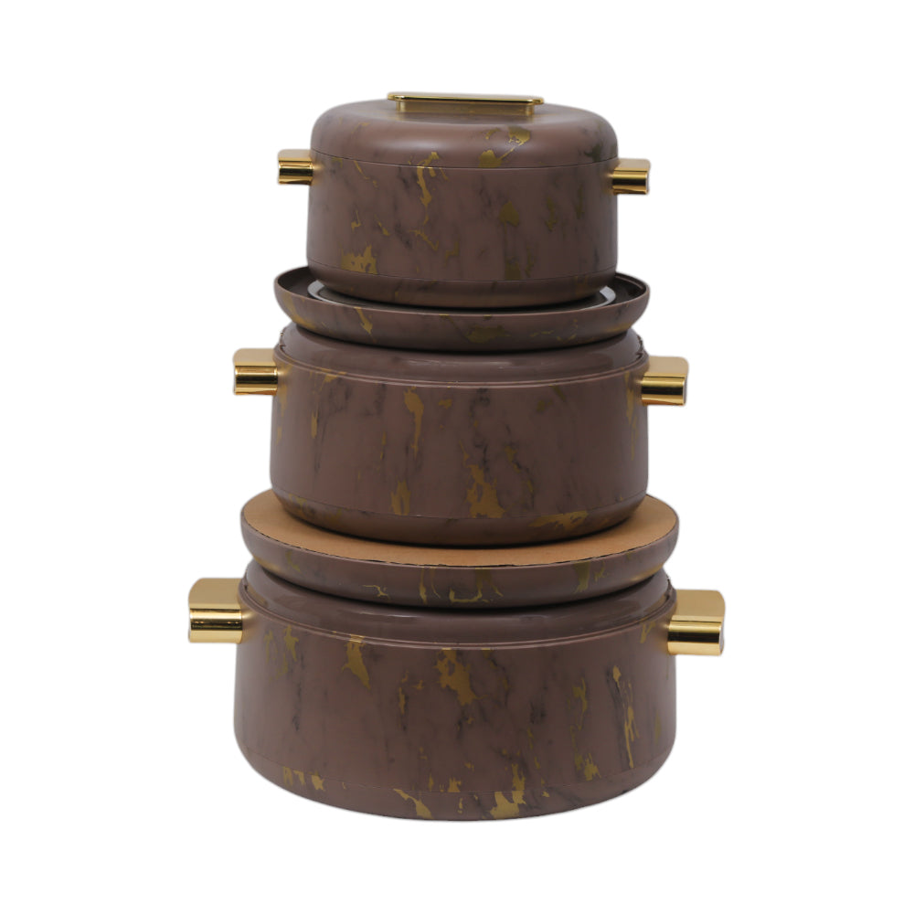 HOT POT SET 3PC FOREVER GOLD EB9135G COFFEE