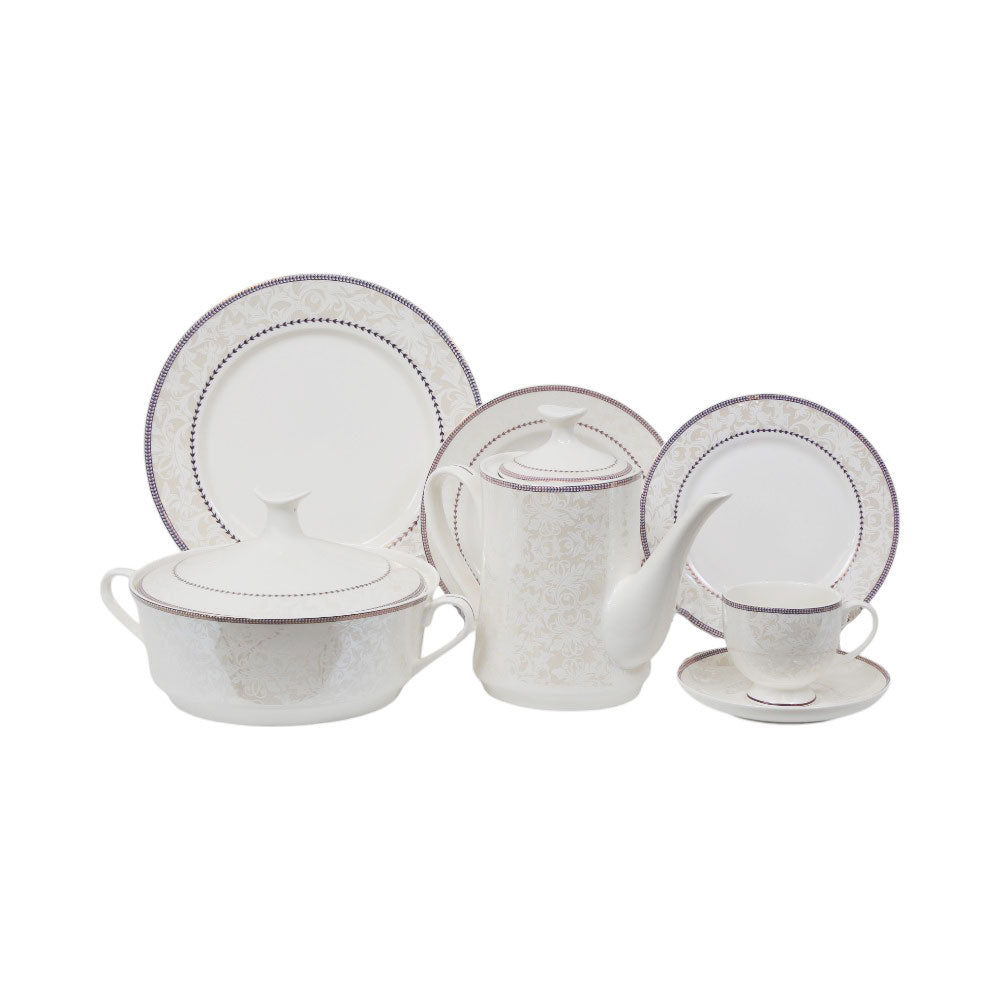 DINNER SET 61PC BONE CHINA HN2007 KC