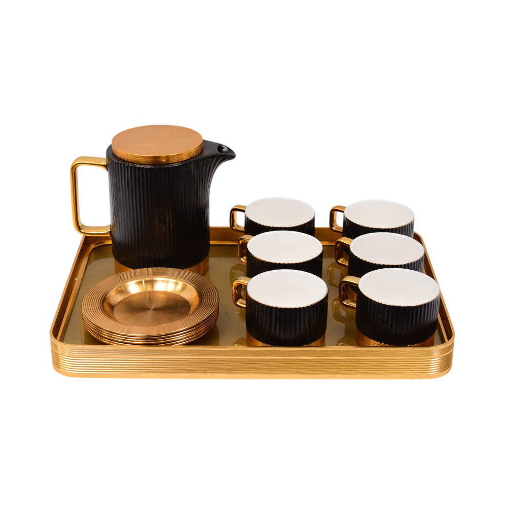 COFFEE SET 15PC CERAMIC 117 BLACK MKT