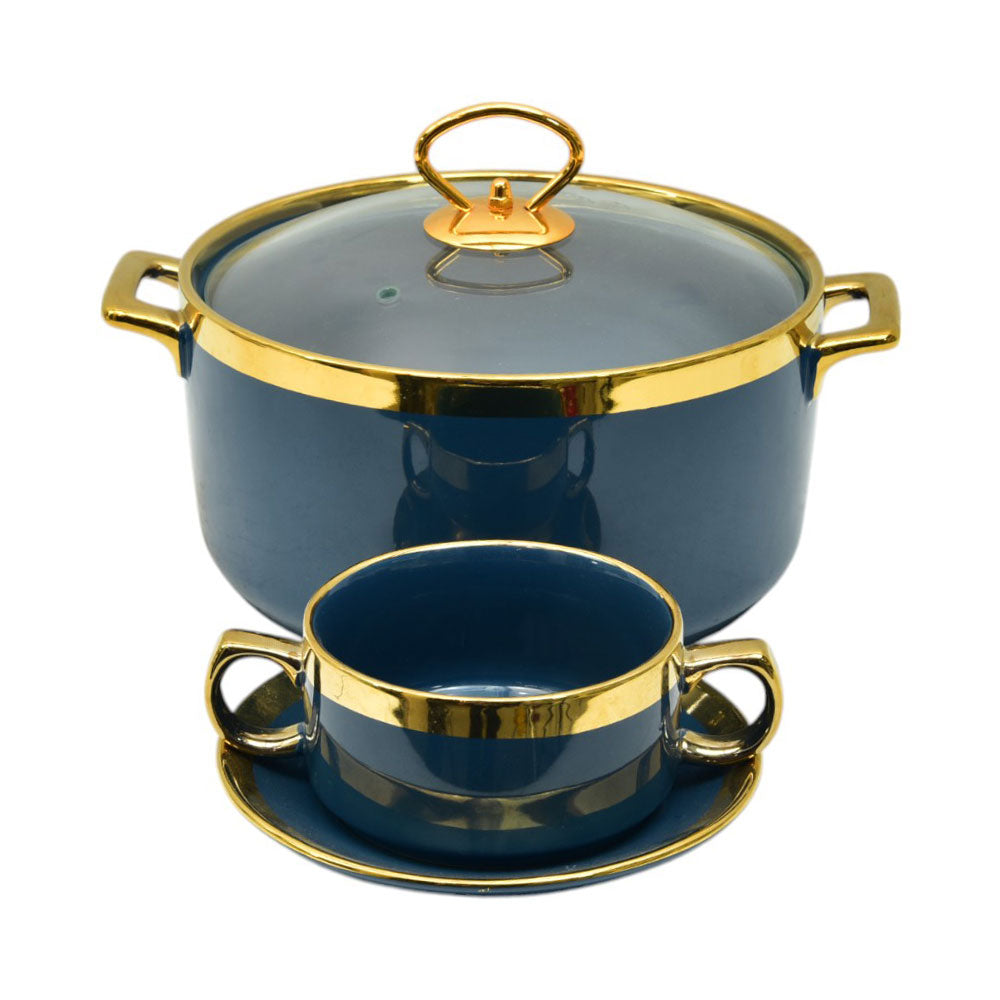 SOUP SET 25PC PORCELAIN CX992 BLUE