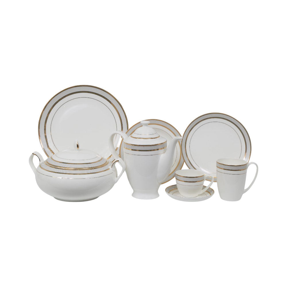 DINNER SET 85PC BONE CHINA AZDS018 ET