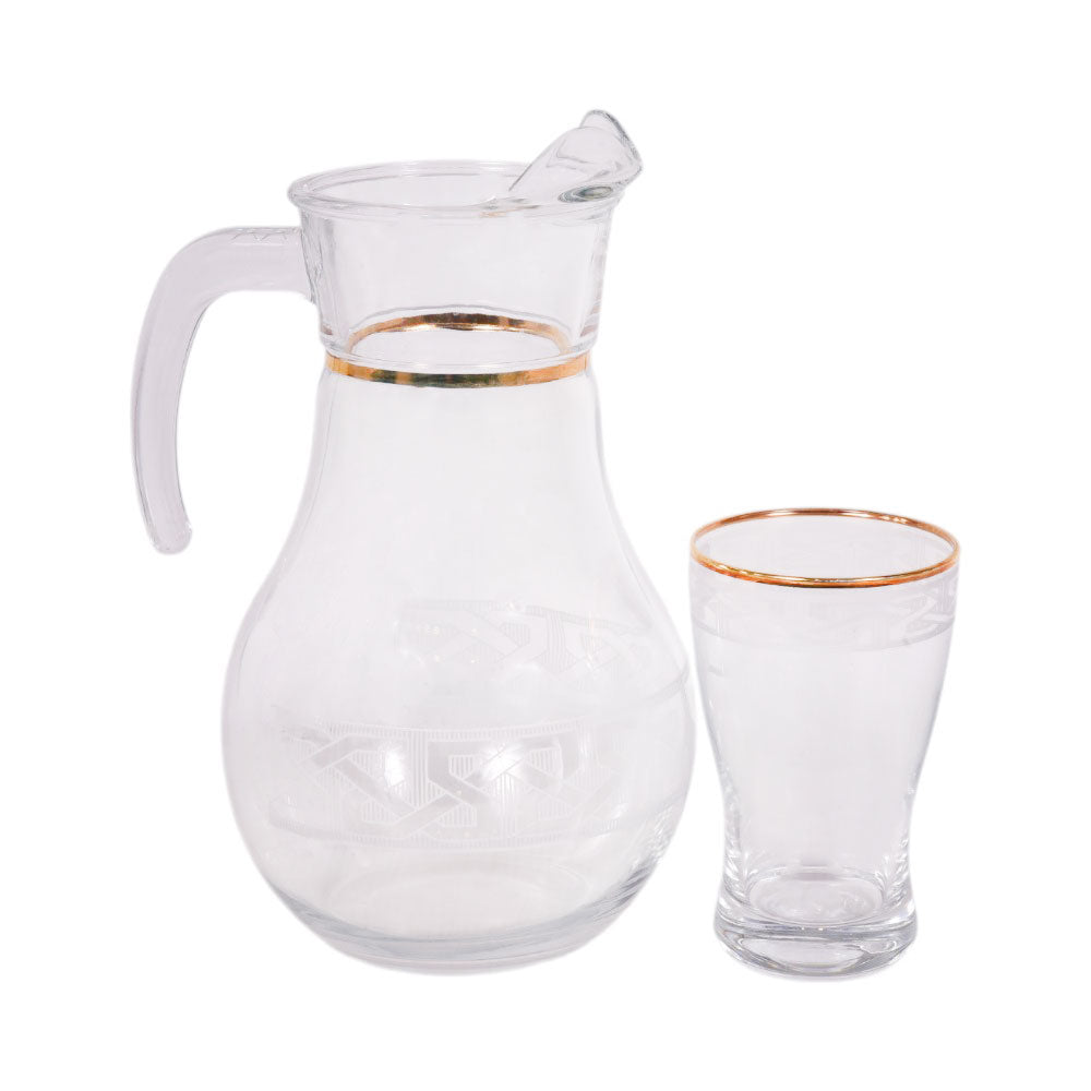 WATER SET 7PC PSB HAND CUT GOLD OPHELIA 96932-B020