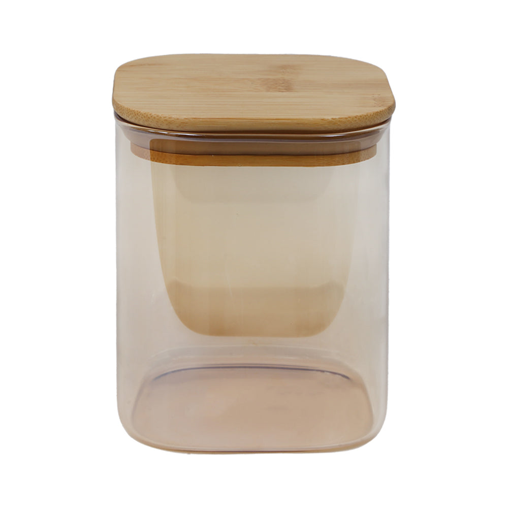 JAR SQUARE WOODEN LID XHJ024