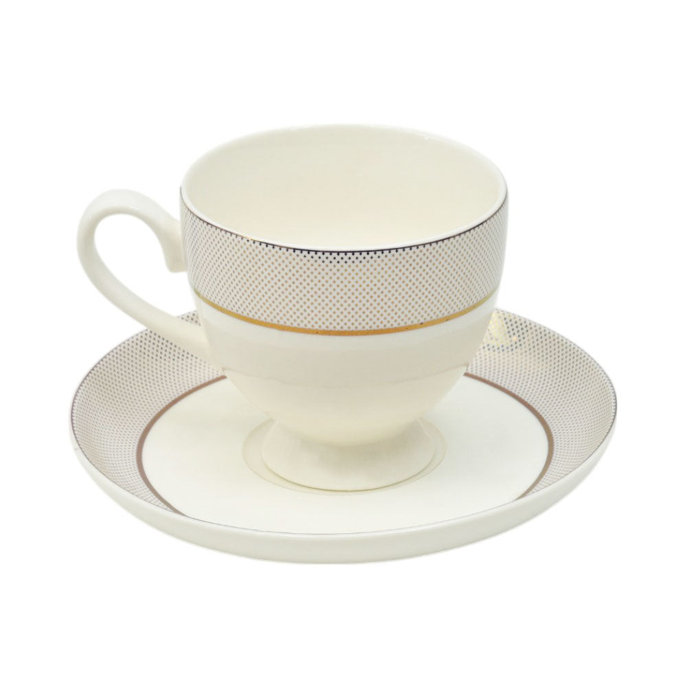 CUP & SAUCER BONE CHINA FD007 TMC (Pack 6)