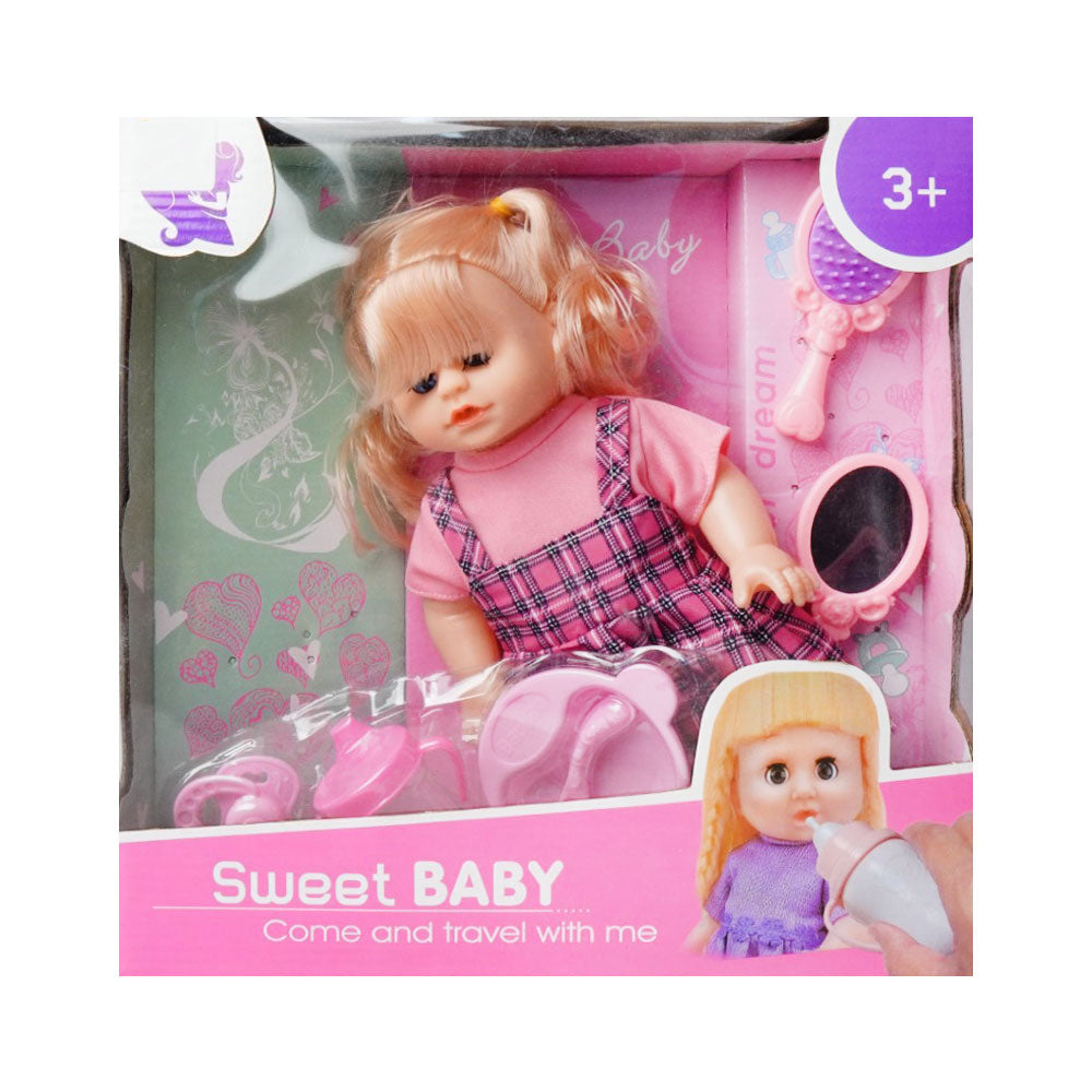 818-15 14 INCH DOLL W-ACCESSOREIS