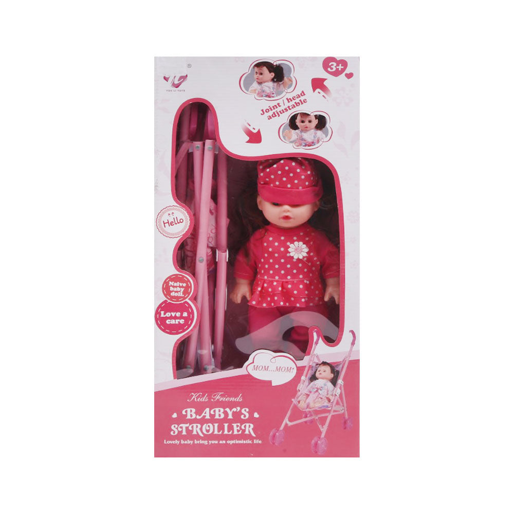 YL2201-5 14 INCH DOLL SET W-STROLLER