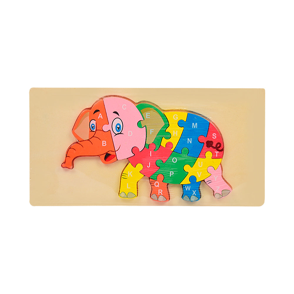 WOODEN PUZZLE BOARD ABC ELEPHANT Z.B