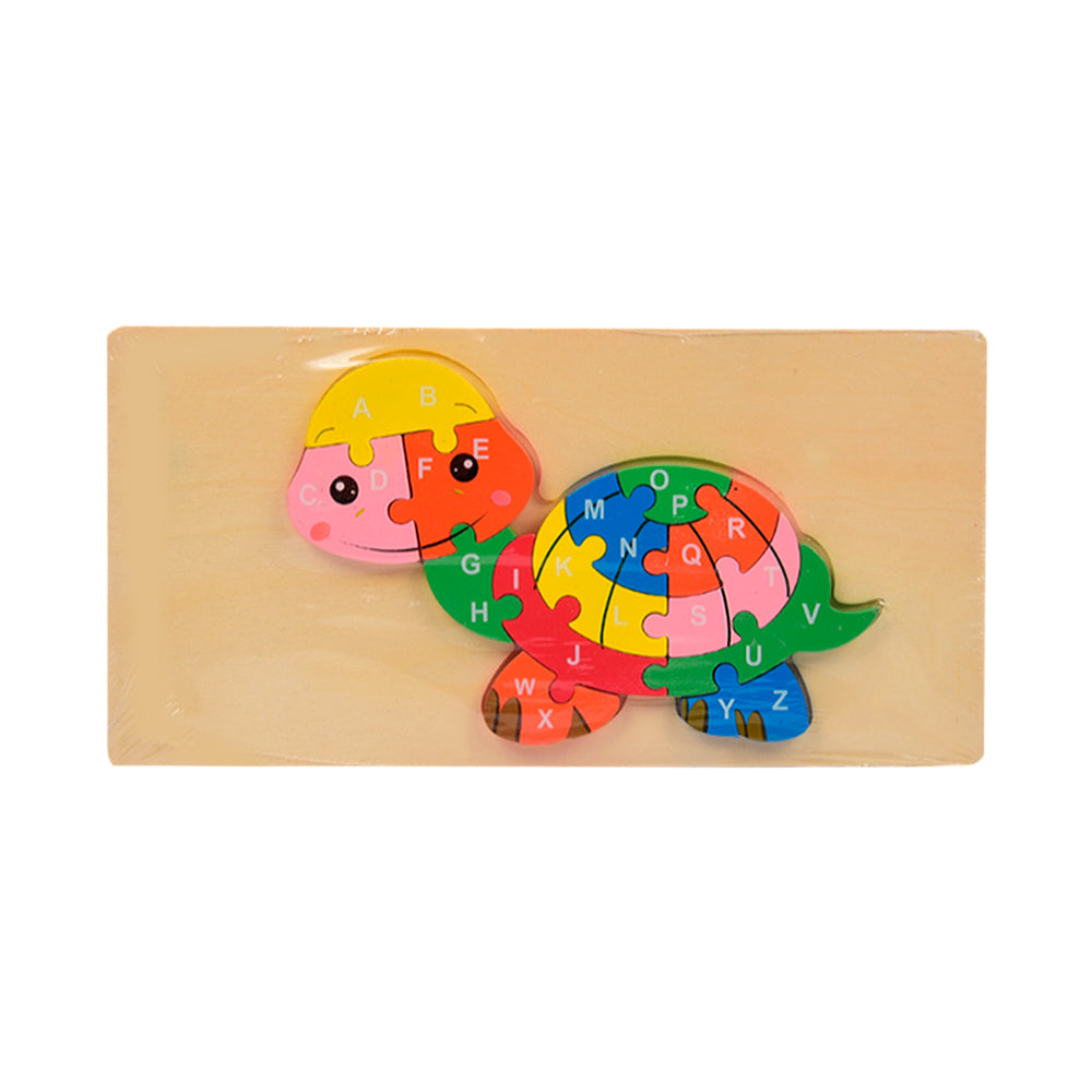 WOODEN PUZZLE BOARD ABC TURTLE Z.B