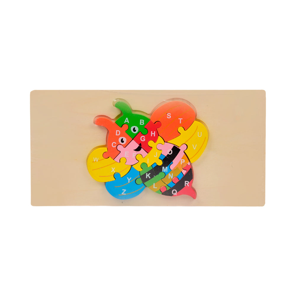 WOODEN PUZZLE BOARD ABC HONEY BEE Z.B