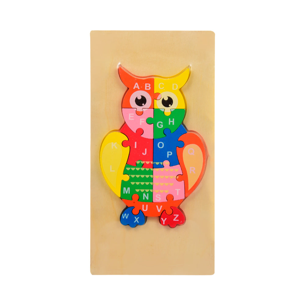 WOODEN PUZZLE BOARD ABC OWL Z.B