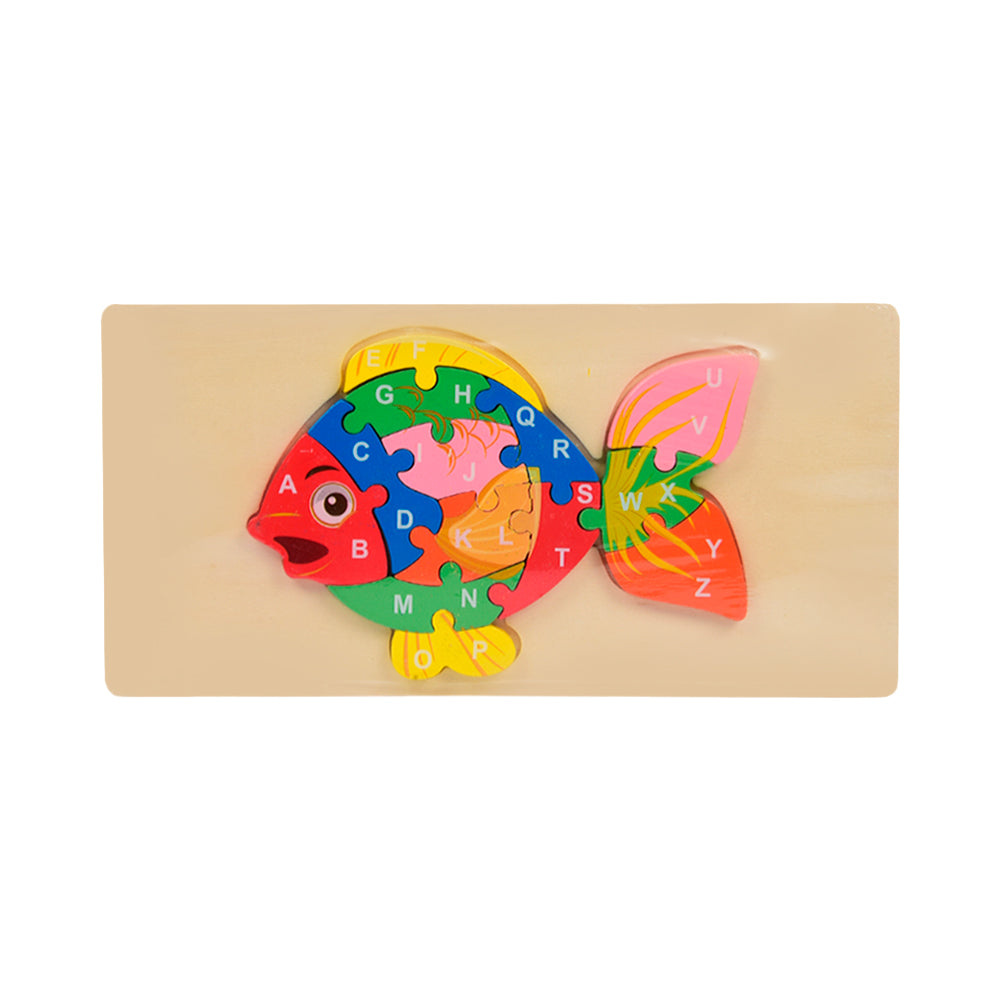 WOODEN PUZZLE BOARD ABC FISH Z.B