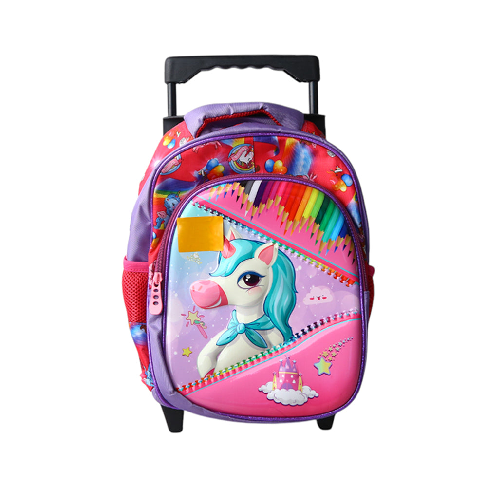 7813 SCHOOL TROLLEY BAG UNICORN 12INCH