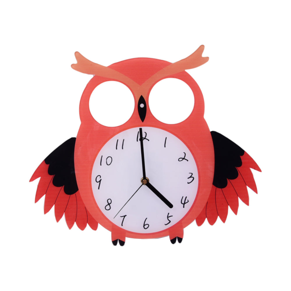 YNK391 WALL CLOCK OWL IR